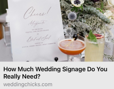 Weddings Chicks Signage Article